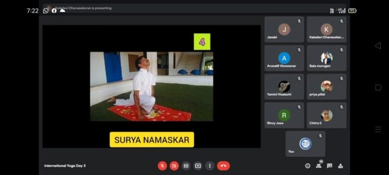 Yoga workshop — students practicing asanas